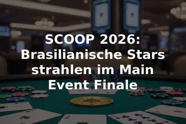 SCOOP 2026: Brasilianische Stars strahlen im Main Event Finale