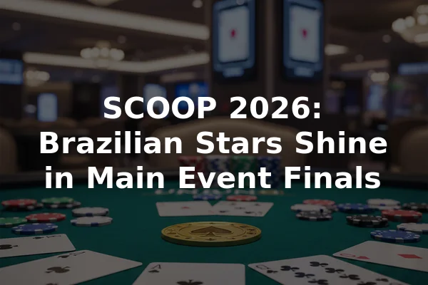 SCOOP 2026: Brazilian Stars Shine in Main Event Finals