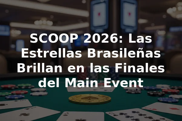 SCOOP 2026: Las Estrellas Brasileñas Brillan en las Finales del Main Event