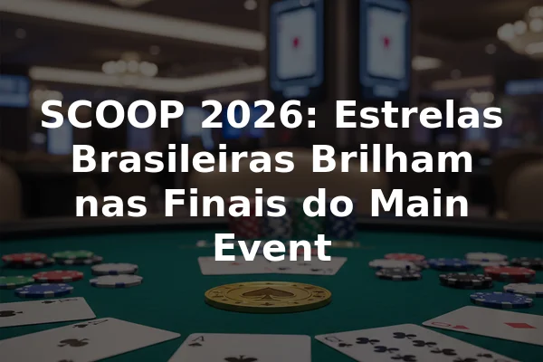 SCOOP 2026: Estrelas Brasileiras Brilham nas Finais do Main Event