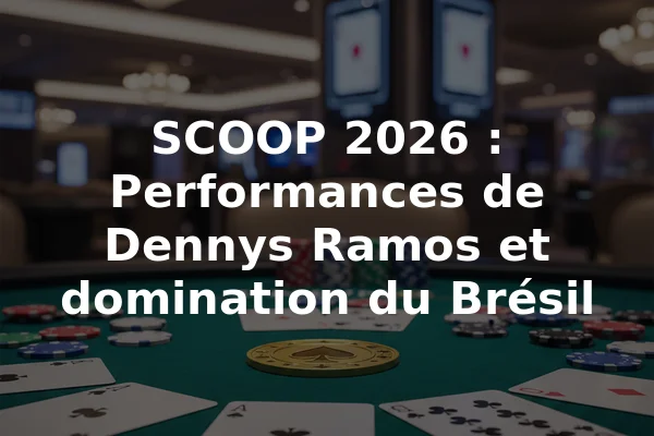 SCOOP 2026 : Performances de Dennys Ramos et domination du Brésil