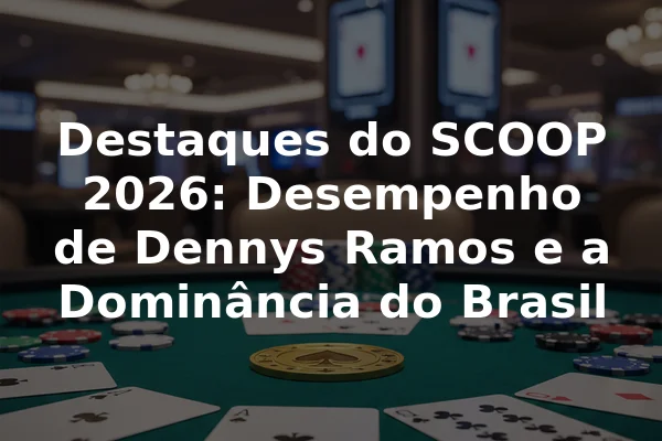 Destaques do SCOOP 2026: Desempenho de Dennys Ramos e a Dominância do Brasil