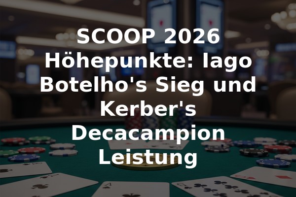 SCOOP 2026 Höhepunkte: Iago Botelho's Sieg und Kerber's Decacampion Leistung