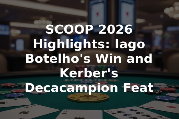 SCOOP 2026 Highlights: Iago Botelho's Win and Kerber's Decacampion Feat