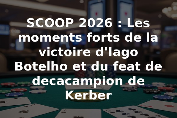 SCOOP 2026 : Les moments forts de la victoire d'Iago Botelho et du feat de decacampion de Kerber