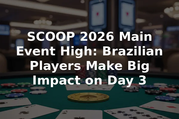 SCOOP 2026 Main Event High: Brazilian Players Make Big Impact on Day 3