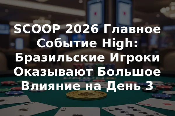 SCOOP 2026 Главное Событие High: Бразильские Игроки Оказывают Большое Влияние на День 3