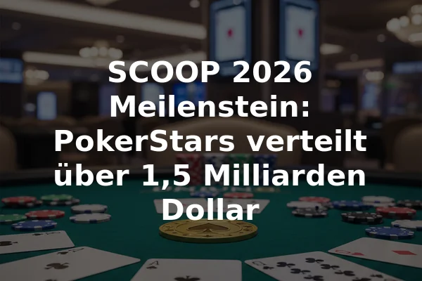 SCOOP 2026 Meilenstein: PokerStars verteilt über 1,5 Milliarden Dollar