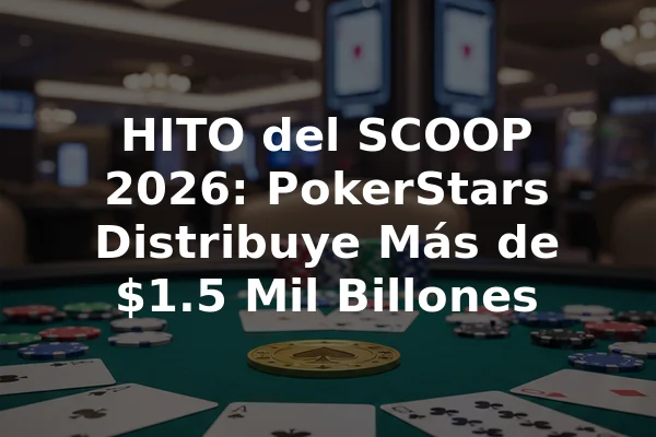 HITO del SCOOP 2026: PokerStars Distribuye Más de $1.5 Mil Billones