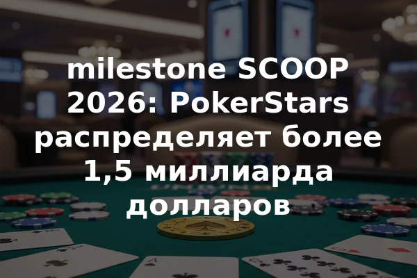 milestone SCOOP 2026: PokerStars распределяет более 1,5 миллиарда долларов