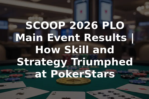 SCOOP 2026 PLO Main Event Results | How Skill and Strategy Triumphed at PokerStars
