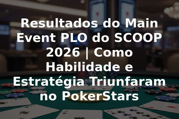 Resultados do Main Event PLO do SCOOP 2026 | Como Habilidade e Estratégia Triunfaram no PokerStars