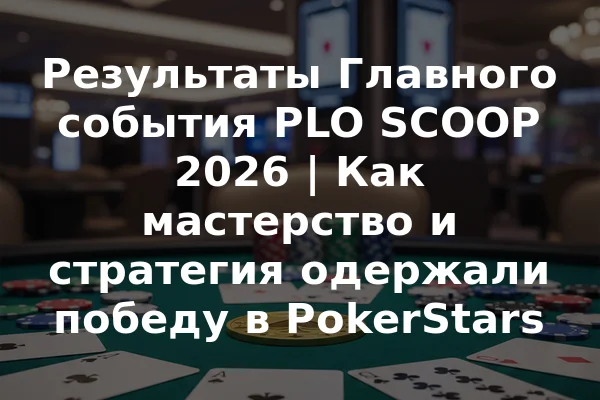 Результаты Главного события PLO SCOOP 2026 | Как мастерство и стратегия одержали победу в PokerStars