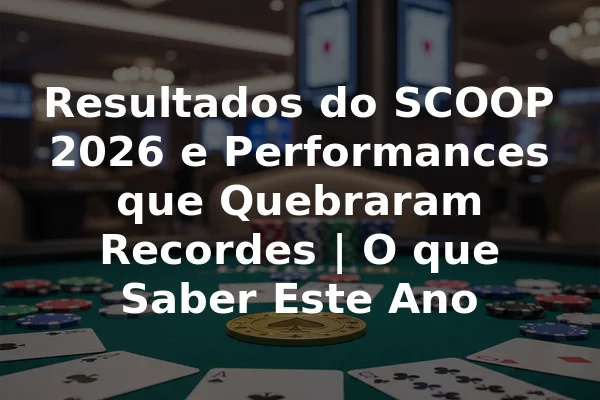 Resultados do SCOOP 2026 e Performances que Quebraram Recordes | O que Saber Este Ano