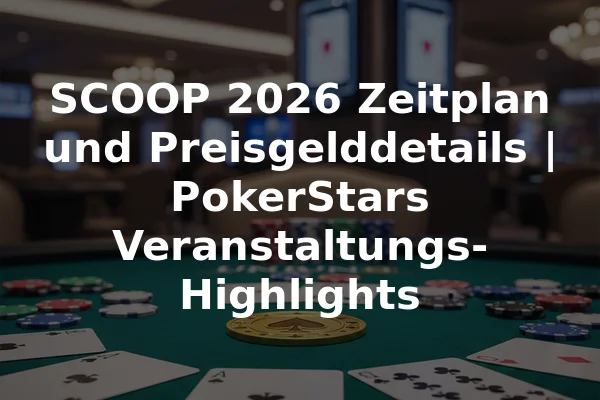 SCOOP 2026 Zeitplan und Preisgelddetails | PokerStars Veranstaltungs-Highlights