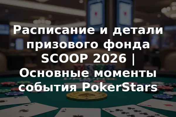 Расписание и детали призового фонда SCOOP 2026 | Основные моменты события PokerStars