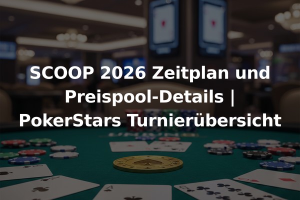 SCOOP 2026 Zeitplan und Preispool-Details | PokerStars Turnierübersicht