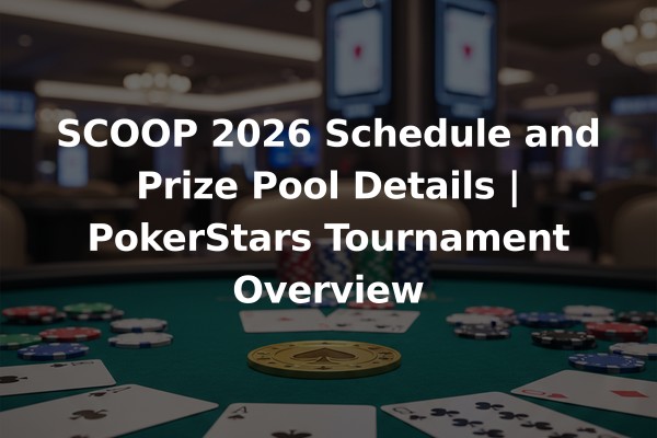 SCOOP 2026 Schedule and Prize Pool Details | PokerStars Tournament Overview