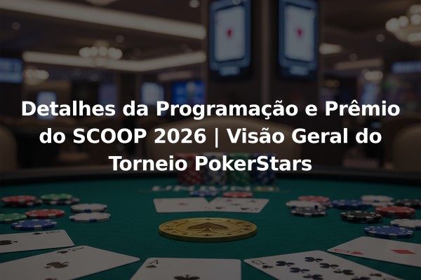 Detalhes da Programação e Prêmio do SCOOP 2026 | Visão Geral do Torneio PokerStars