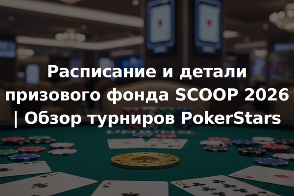 Расписание и детали призового фонда SCOOP 2026 | Обзор турниров PokerStars