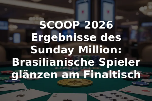 SCOOP 2026 Ergebnisse des Sunday Million: Brasilianische Spieler glänzen am Finaltisch