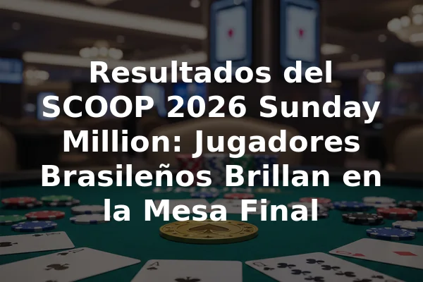 Resultados del SCOOP 2026 Sunday Million: Jugadores Brasileños Brillan en la Mesa Final