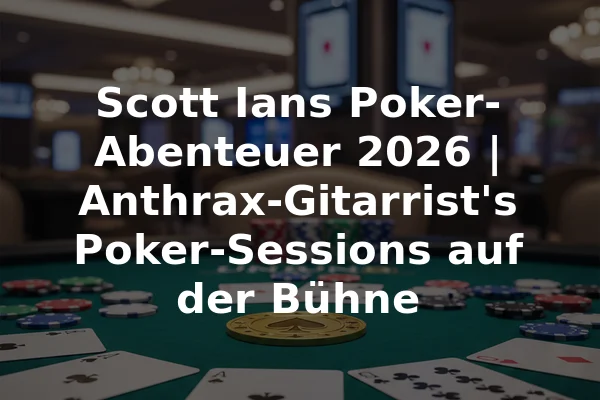 Scott Ians Poker-Abenteuer 2026 | Anthrax-Gitarrist's Poker-Sessions auf der Bühne