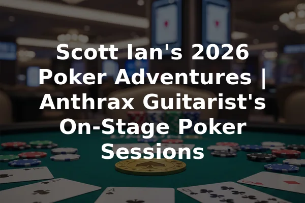 Scott Ian's 2026 Poker Adventures | Anthrax Guitarist's On-Stage Poker Sessions