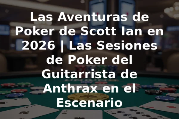 Las Aventuras de Poker de Scott Ian en 2026 | Las Sesiones de Poker del Guitarrista de Anthrax en el Escenario