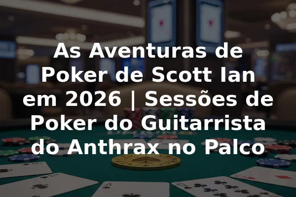 As Aventuras de Poker de Scott Ian em 2026 | Sessões de Poker do Guitarrista do Anthrax no Palco