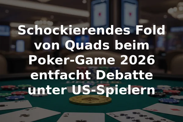 Schockierendes Fold von Quads beim Poker-Game 2026 entfacht Debatte unter US-Spielern