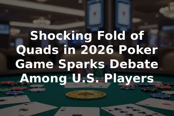 Shocking Fold of Quads in 2026 Poker Game Sparks Debate Among U.S. Players