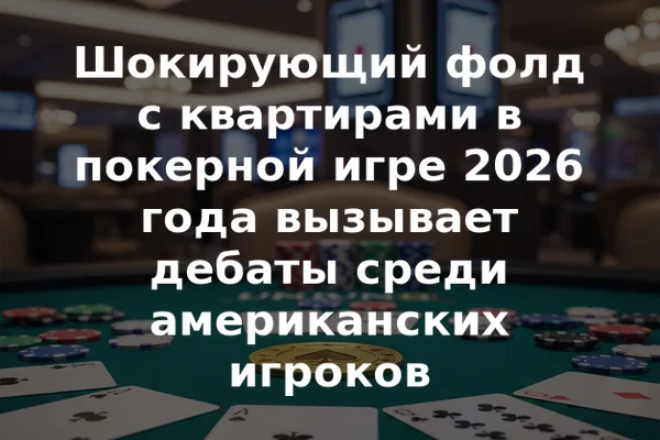 Шокирующий фолд с квартирами в покерной игре 2026 года вызывает дебаты среди американских игроков