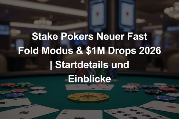 Stake Pokers Neuer Fast Fold Modus & $1M Drops 2026 | Startdetails und Einblicke