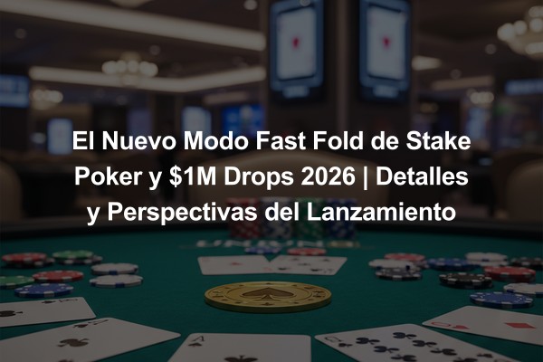 El Nuevo Modo Fast Fold de Stake Poker y $1M Drops 2026 | Detalles y Perspectivas del Lanzamiento