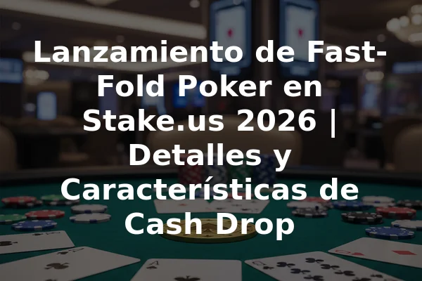 Lanzamiento de Fast-Fold Poker en Stake.us 2026 | Detalles y Características de Cash Drop