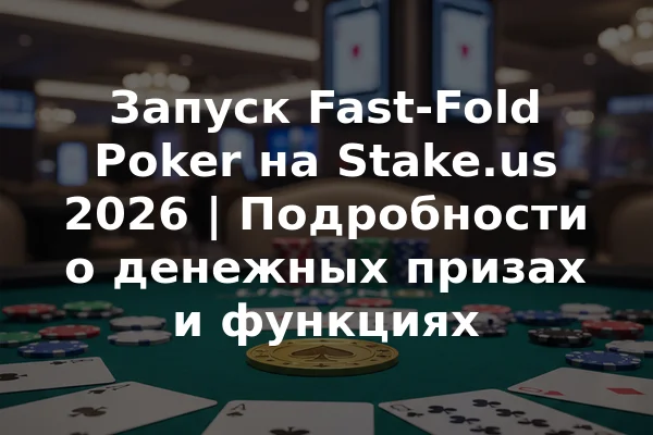 Запуск Fast-Fold Poker на Stake.us 2026 | Подробности о денежных призах и функциях