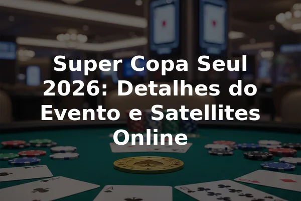 Super Copa Seul 2026: Detalhes do Evento e Satellites Online