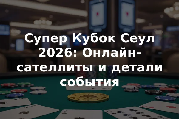 Супер Кубок Сеул 2026: Онлайн-сателлиты и детали события