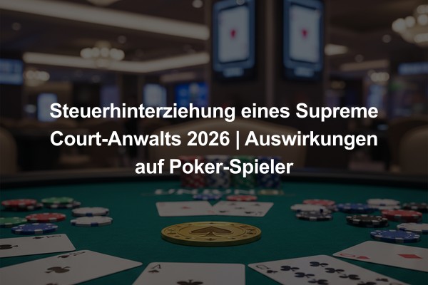 Steuerhinterziehung eines Supreme Court-Anwalts 2026 | Auswirkungen auf Poker-Spieler