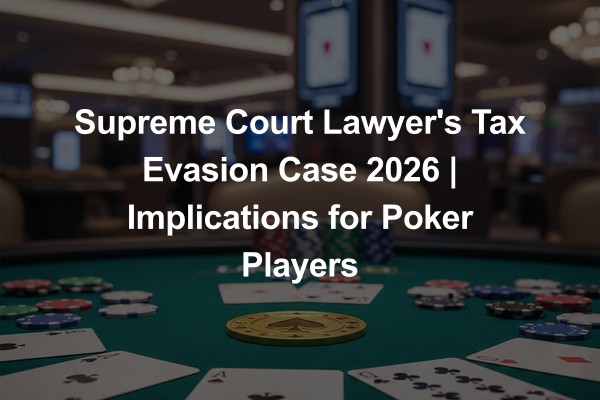 Supreme Court Lawyer's Tax Evasion Case 2026 | Implications for Poker Players