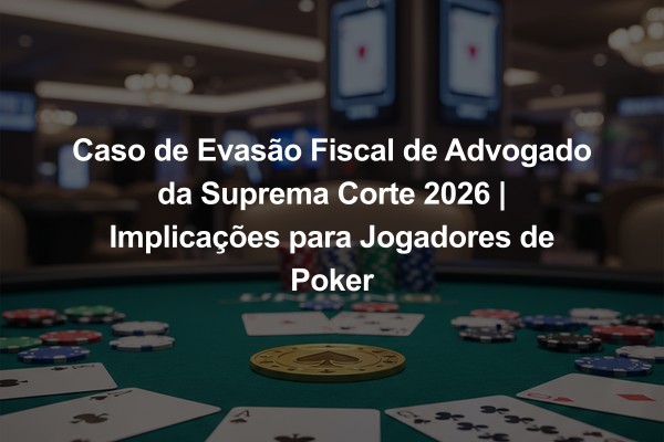 Caso de Evasão Fiscal de Advogado da Suprema Corte 2026 | Implicações para Jogadores de Poker
