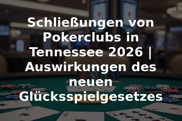 Schließungen von Pokerclubs in Tennessee 2026 | Auswirkungen des neuen Glücksspielgesetzes