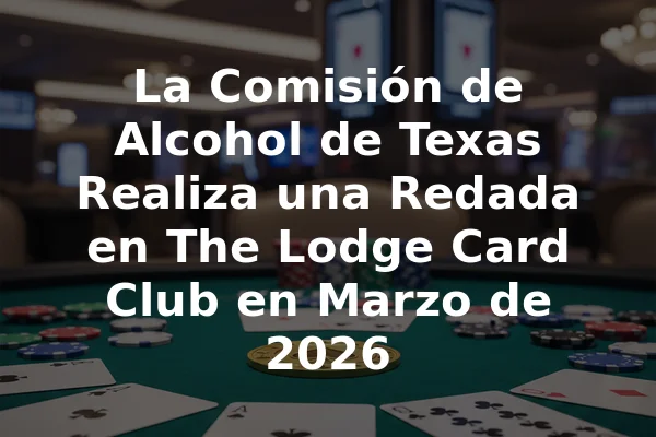 La Comisión de Alcohol de Texas Realiza una Redada en The Lodge Card Club en Marzo de 2026