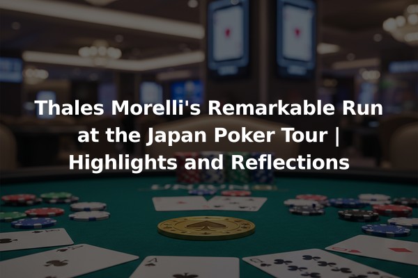 Thales Morelli's Remarkable Run at the Japan Poker Tour | Highlights and Reflections