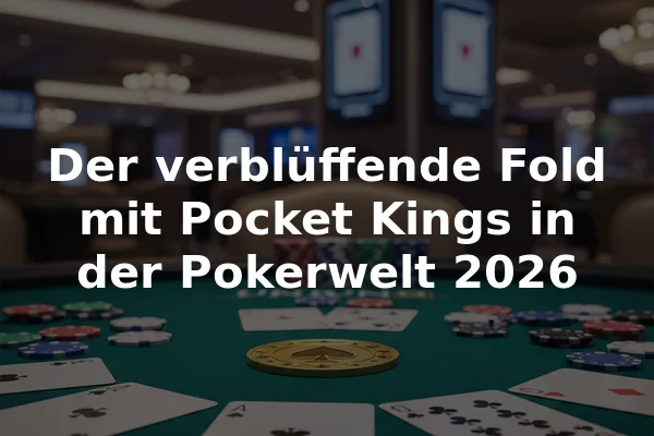 Der verblüffende Fold mit Pocket Kings in der Pokerwelt 2026