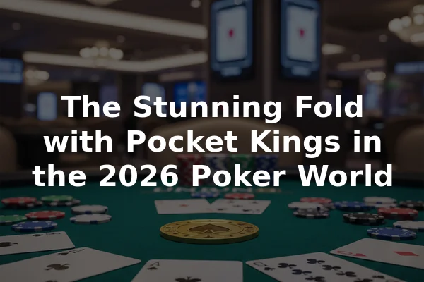 The Stunning Fold with Pocket Kings in the 2026 Poker World