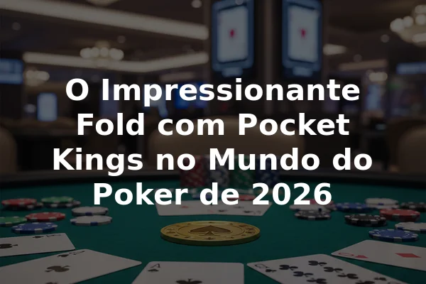 O Impressionante Fold com Pocket Kings no Mundo do Poker de 2026