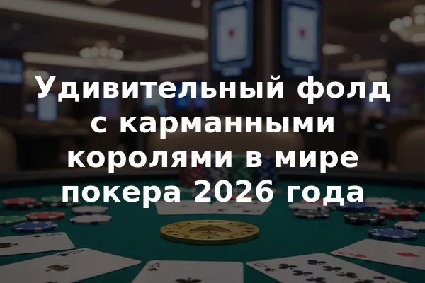 Удивительный фолд с карманными королями в мире покера 2026 года