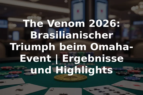 The Venom 2026: Brasilianischer Triumph beim Omaha-Event | Ergebnisse und Highlights